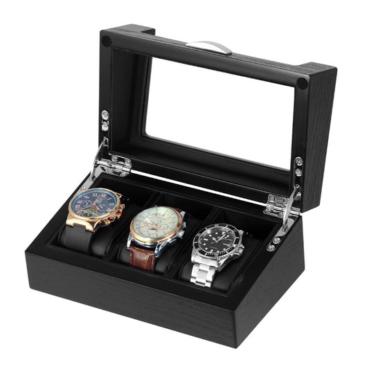 Glenor Co Watch Box with Valet Drawer for Men -12 Slot Luxury Watch Case Display