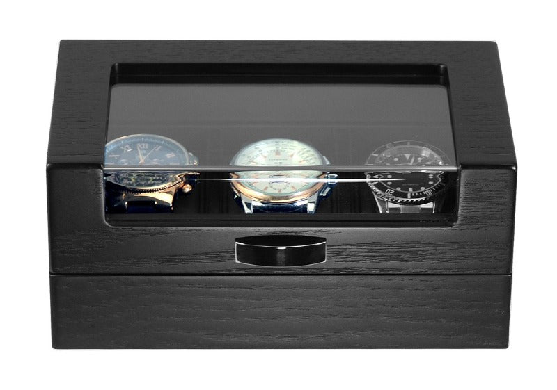 HUDSON 3 Slot Watch Case Black front view