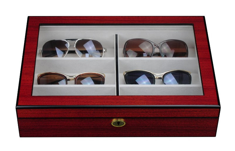 HUDSON 6 Slot Eyewear Case Cherry top view