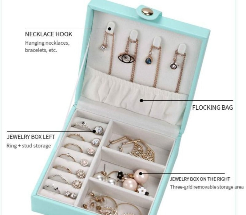WESTSIDE Jewellery Case Travel Blue. Gift with purchase - FREE Petite necklace - while stocks last