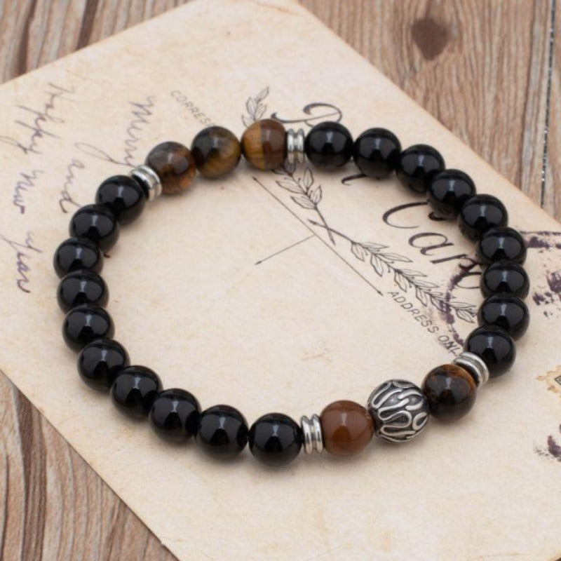 BROOKLYN Natural Stone Bead Bracelet full view